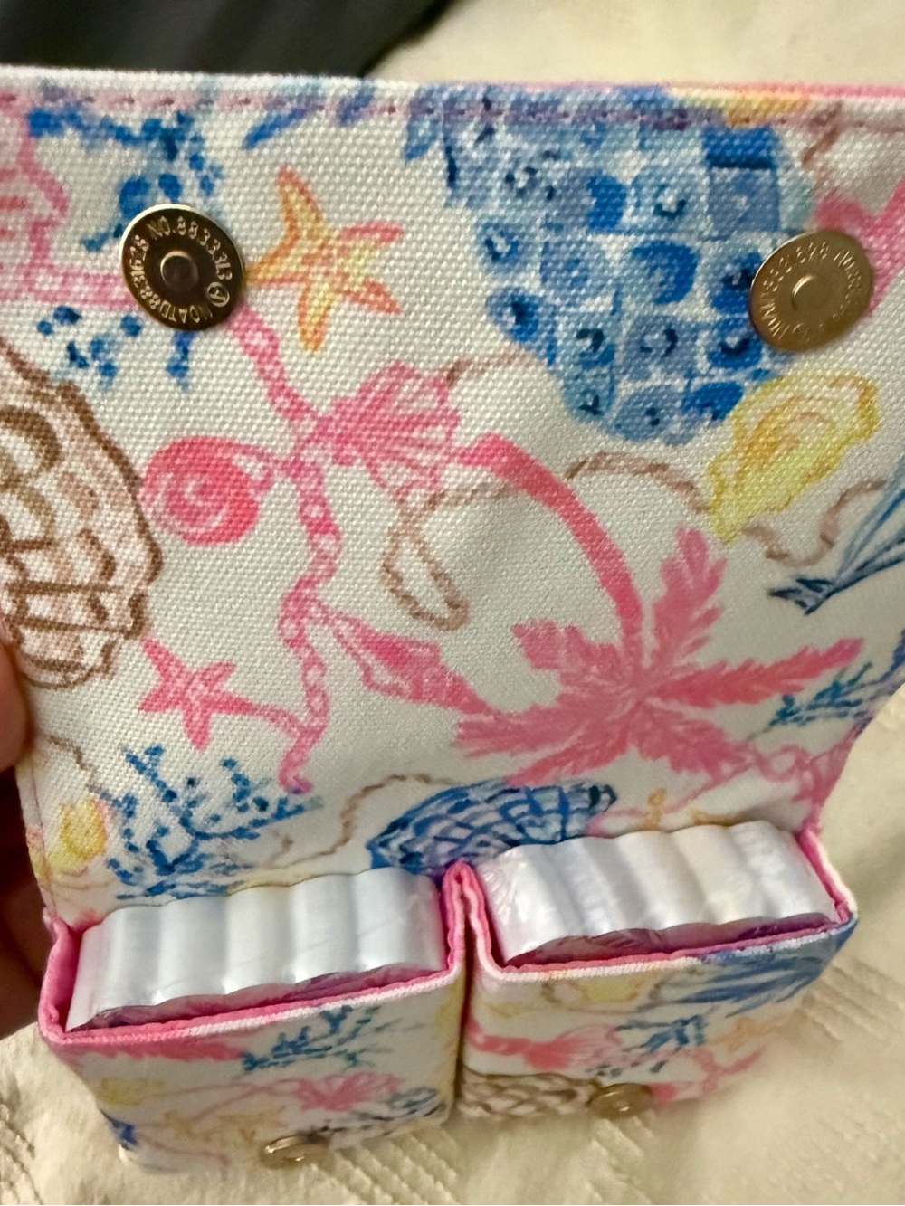 NWOT Lilly Pulitzer Crabtastic Canvas Playing Card Case/Wallet/Credit Card Case - Picture 4 of 6